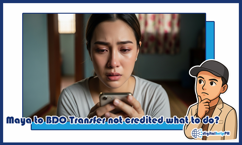 Maya to BDO transfer not credited what to do